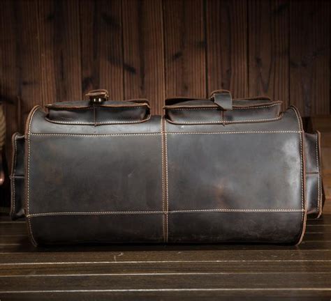 Leather Mens Weekender Bag Large Travel Bag Duffle Bag Vintage Overnig