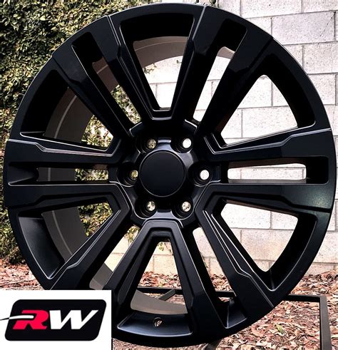 20 X9 Inch Rw Gmc Denali 2017 2018 Wheels For Chevy Tahoe Satin Black