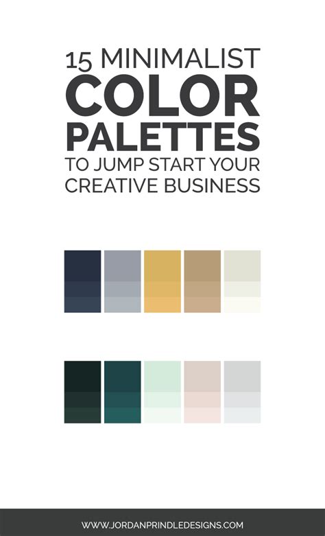 15 Minimalist Color Palettes To Jump Start Your Creative Business