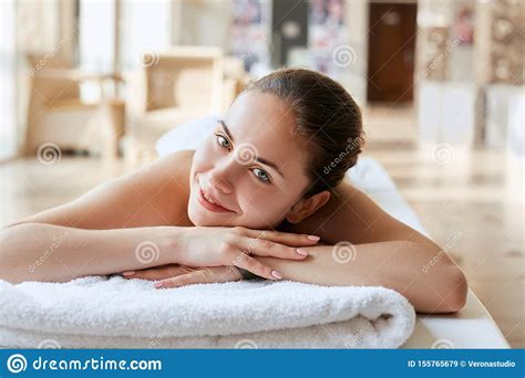 Portrait Of Young Beautiful Woman In Spa Environment Body Care Spa Body Cosmetology Massage