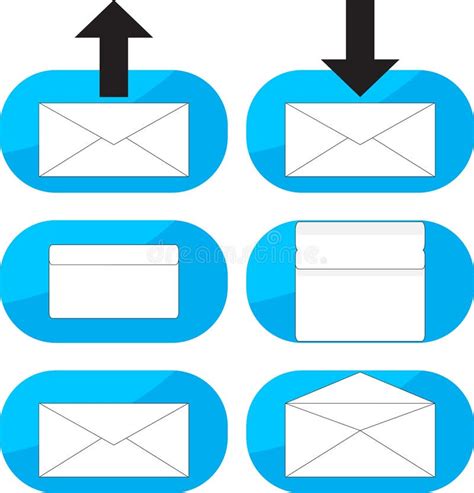 Incoming Outgoing Emails Flat Icon Stock Illustrations 3 Incoming