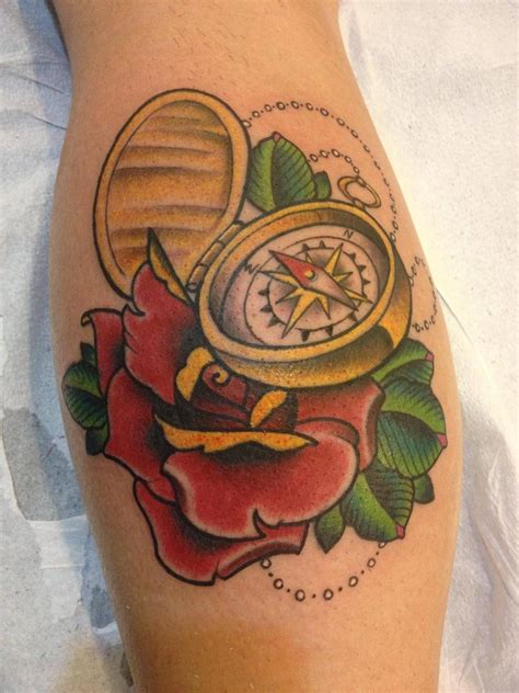 Https://tommynaija.com/tattoo/compass And Rose Tattoo Design