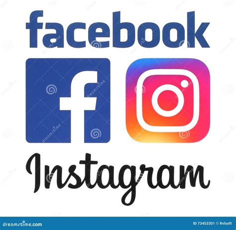 Nouveaux Logos Dinstagram Et De Facebook Photo éditorial