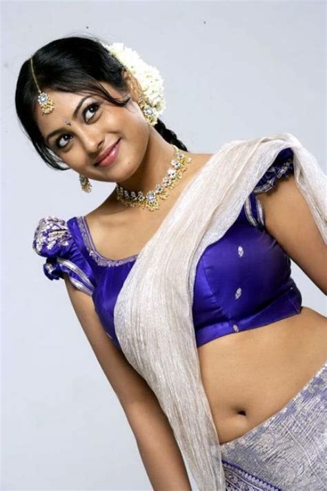 Tamil Actress Meenakshi Hot Neval Show In Saree