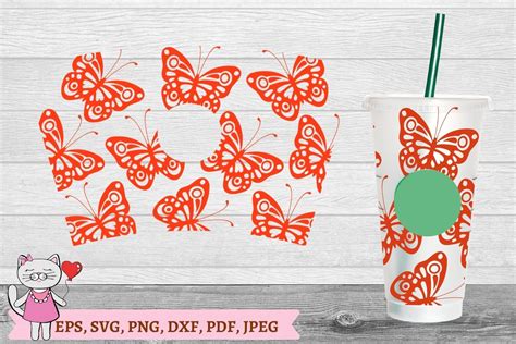 Butterflies Tumbler Svg Graphic by Magic world of design · Creative Fabrica