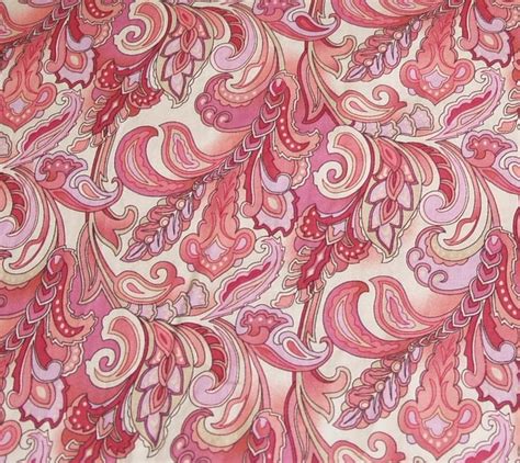 Floral Paisley In Pink Paisley Flower Paisley Fabric Paisley