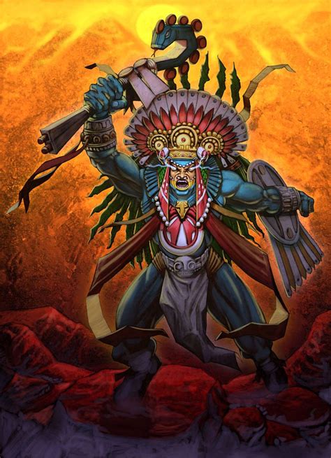 Huitzilopochtli Aztec Warrior Aztec Art Mayan Art