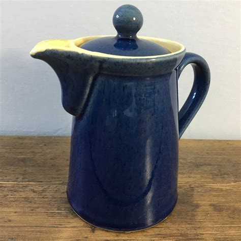 Denby Cottage Blue Coffee Pot Lid Straight Sided 1 Pint Mrpottery