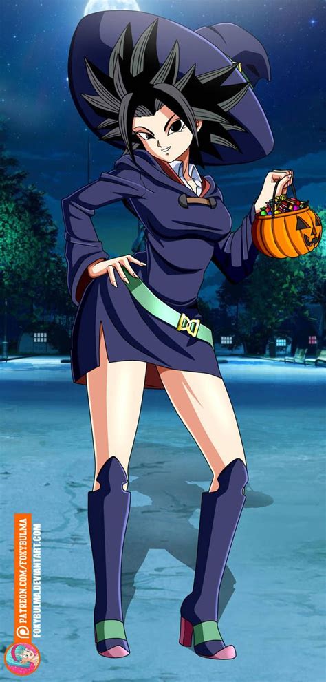 Commission Caulifla In Halloween Costume By Foxybulma Dragon Ball Z Dragon Ball Super Goku