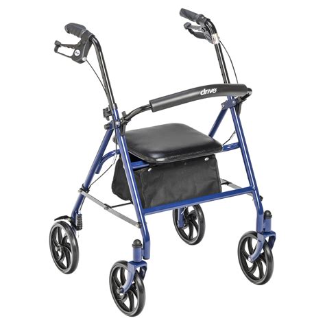 Drive Medical Durable 4 Wheel Rollator With 75 Casters