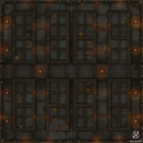 Prison Battle Map 30x30 Rroll20