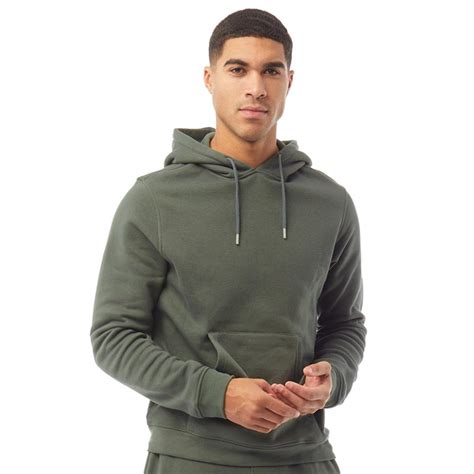 Buy Fluid Mens Cottonrecycled Polyester Fleece Hoodie Khaki