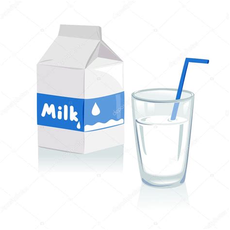 Glass Of Milk And A Carton Of Milk — Stock Vector © Moremari19 37775269