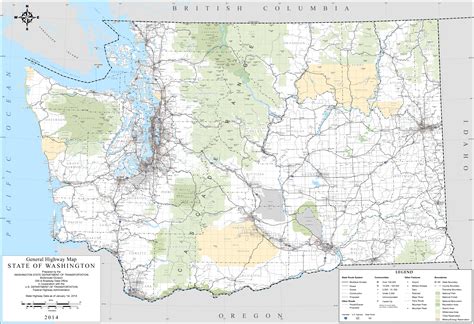 Washington National Parks Forests And Monuments Map Map