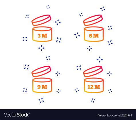 After Opening Use Icons Expiration Date Product Vector Image