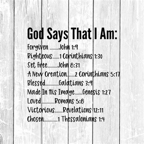 God Says That I Am SVG Christian SVG Scriptures Faith | Etsy