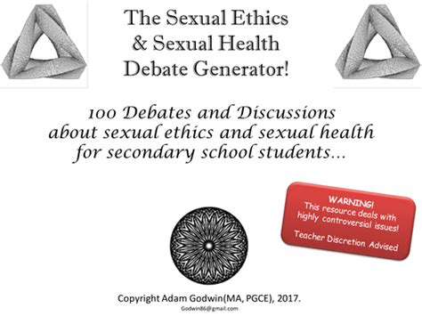 The Sexual Ethics And Sexual Health Debate Generator Teaching Resources