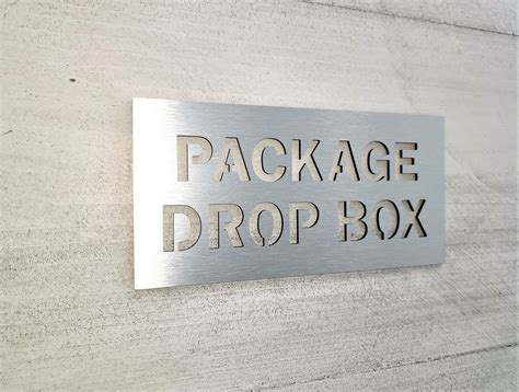 Package drop box sign. Please leave packages in the box sign. Sign for
