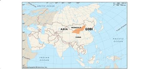 Physical Map Of China Gobi Desert