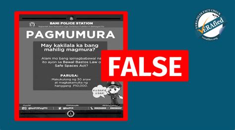 Vera Files Fact Check Bani Police Station Infographic Wrongly Claims That Cursing Is