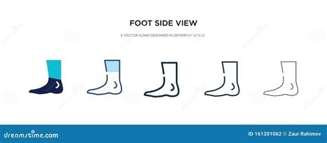 Foot Side View Outline Icon Isolated Line Vector Illustration From