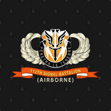 112th Signal Battalion W Airborne Badge Dui Ribbon X 300 112th
