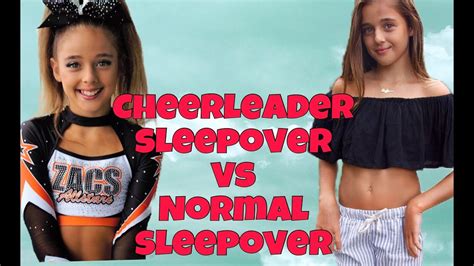cheerleaders sleepover vs normal sleepover cheer worlds edition youtube