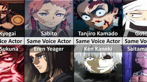 Anime Characters With The Same Demon Slayer Voice Actors Kimetsu No