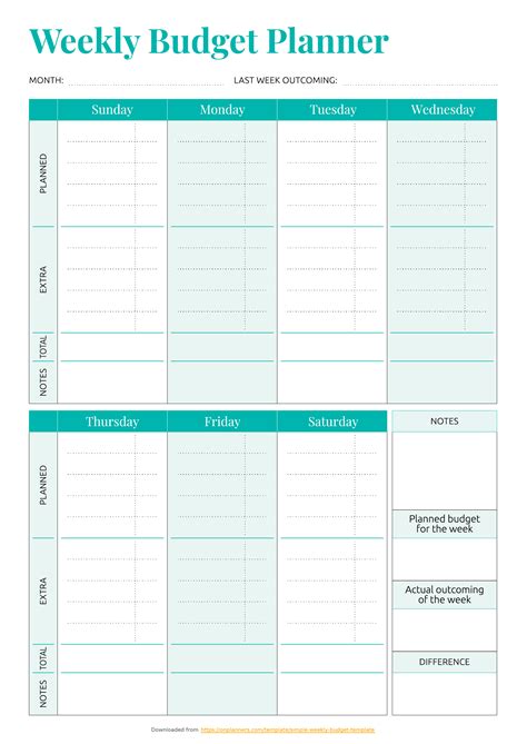Check spelling or type a new query. Simple Weekly Budget Template | Weekly budget template ...
