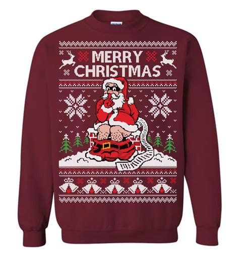 Bad Santa Funny Ugly Christmas Sweater Funny Ugly Christmas Sweater