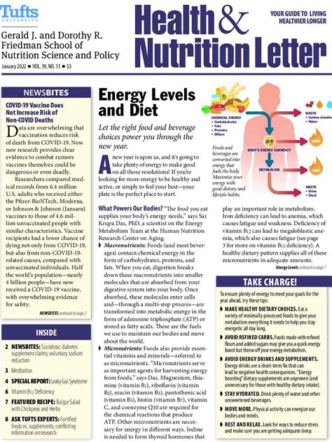 Preview Tufts ‘health And Nutrition Letter Jan 22 Boomers Daily