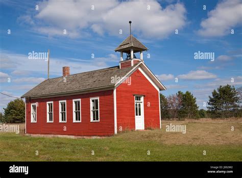 Old Red School House Stock Photo Alamy