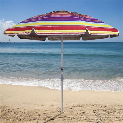Ammsun Sand Anchor 7 Ft Beach Umbrella Adjustable