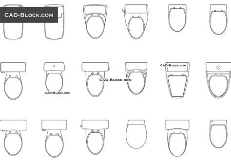 Toilet Plan Autocad Blocks D Dwg Drawings