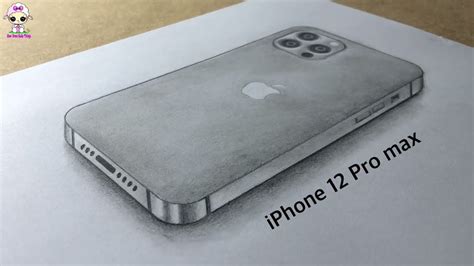 How To Draw 3d Iphone 12 Pro Max Easy Iphone 12 Pro Max Drawing 3d