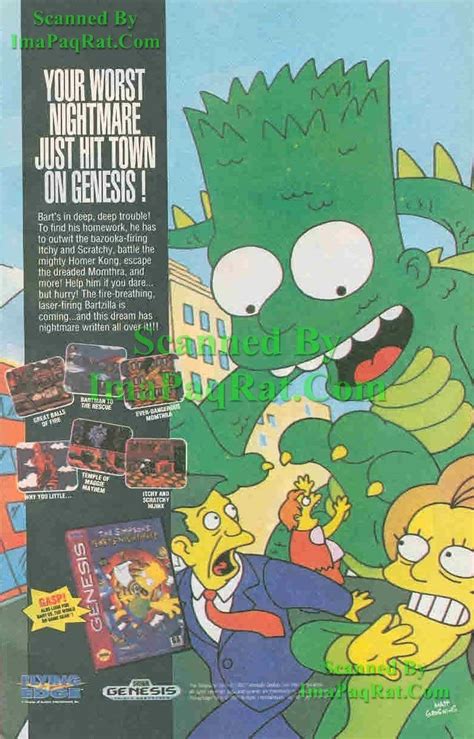 The Simpsons Barts Nightmare Bartzilla Godzilla Spoof