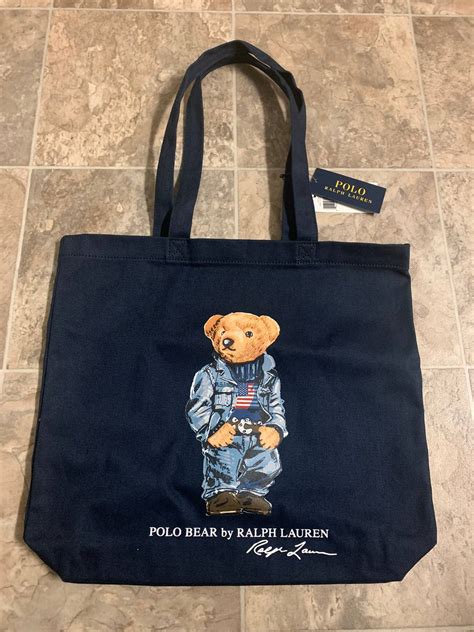Polo Ralph Lauren Deadstock Polo Bear Denim Bear Tote Bag Grailed