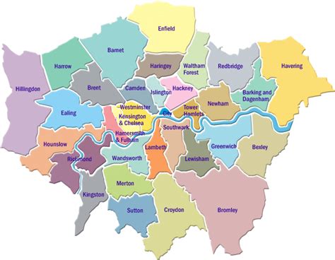 Maplondonboroughs3 680×528 Londra Mappa Mappe