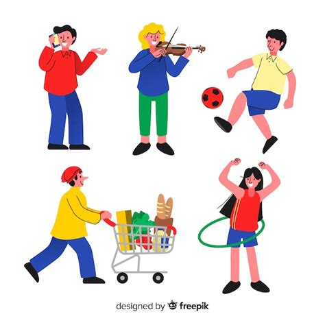 Free Vector People Doing Things Collection