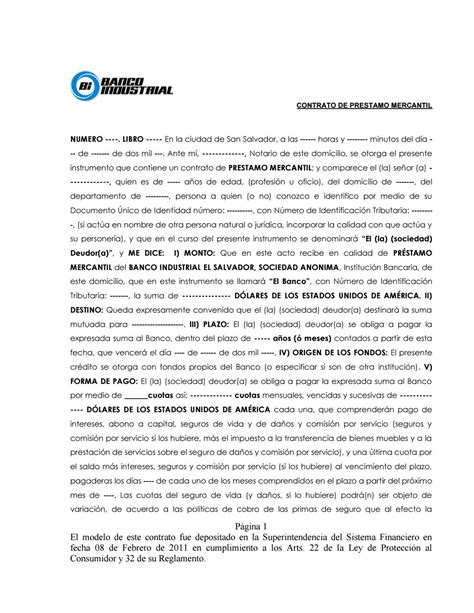Contrato De Prestamo Mercantil Ejemplos Y Formatos Word Y Pdf Para Images