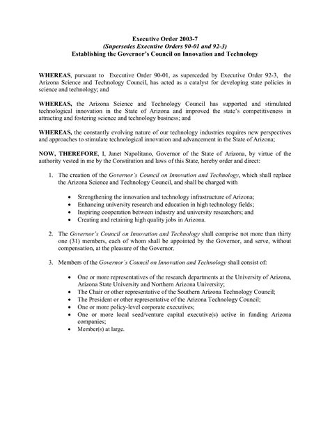 Executive Order 2003-07: Establishing the Governor's Council on