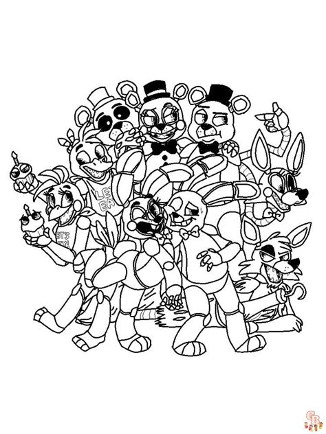 Free Printable Animatronics Coloring Pages For Kids Gbcoloring