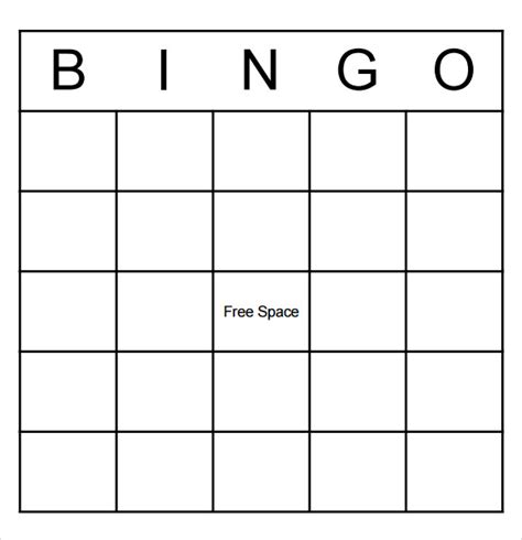 Free 8 Blank Bingo Samples In Pdf Ms Word