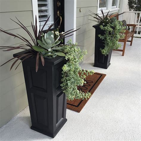 Advice And Ideas Tall Planters Front Door Front Porch Planters Tall