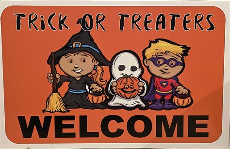 Welcome Trick Or Treaters Yard Sign Etsy