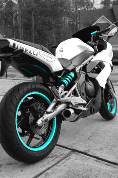 These bars are an easy, affordable way to get a more aggressive look and improved front end feedback, especially while cornering. Pretty Kawasaki ninja 650r. This bike with a ice blue ...