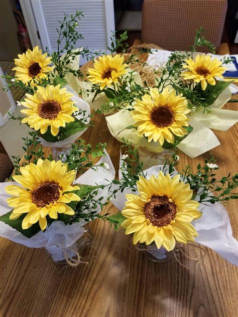 Diy Sunflowers In Mason Jars For A Western Party Western Birthday