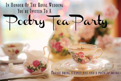 The most common poetry tea cup material is ceramic. Poetry Tea Party