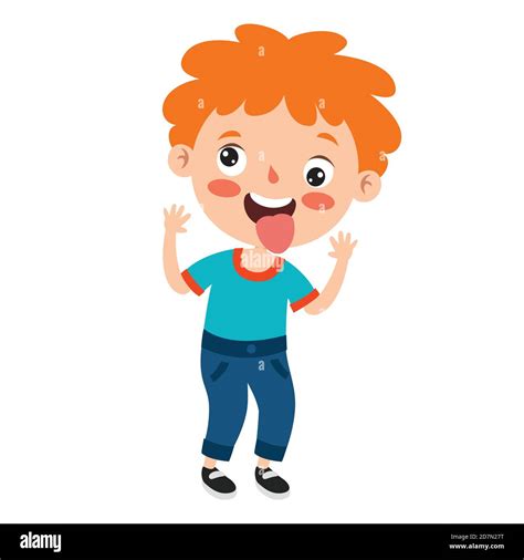 Boy Sticking Tongue Out Stock Vector Images Alamy