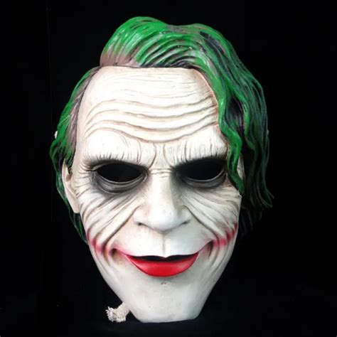 Joker Mask Batman Dark Knight Clown Costume Cosplay Movie Adult Party Masquerade Resin Masks For